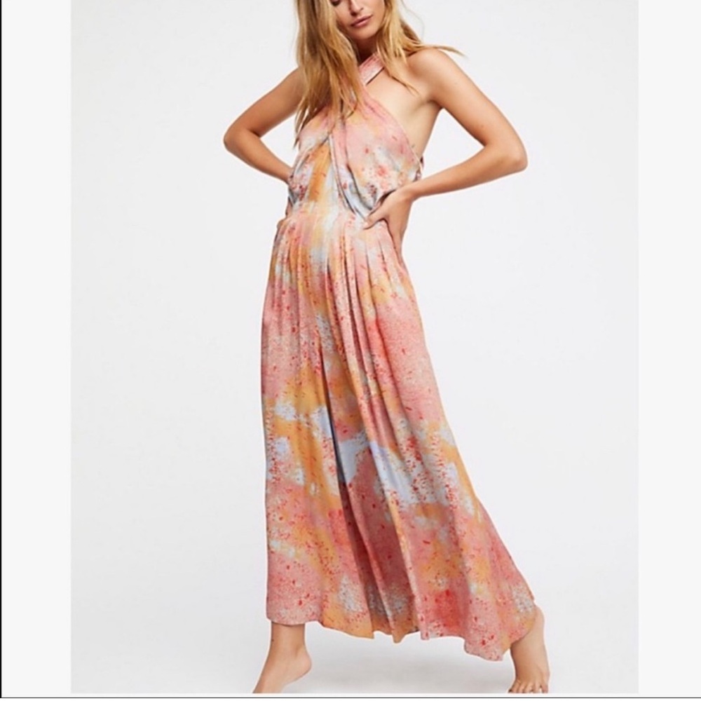 NWT Free People Pant Suit -Peachy orange